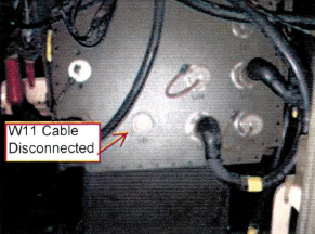 W11 cable disconnected